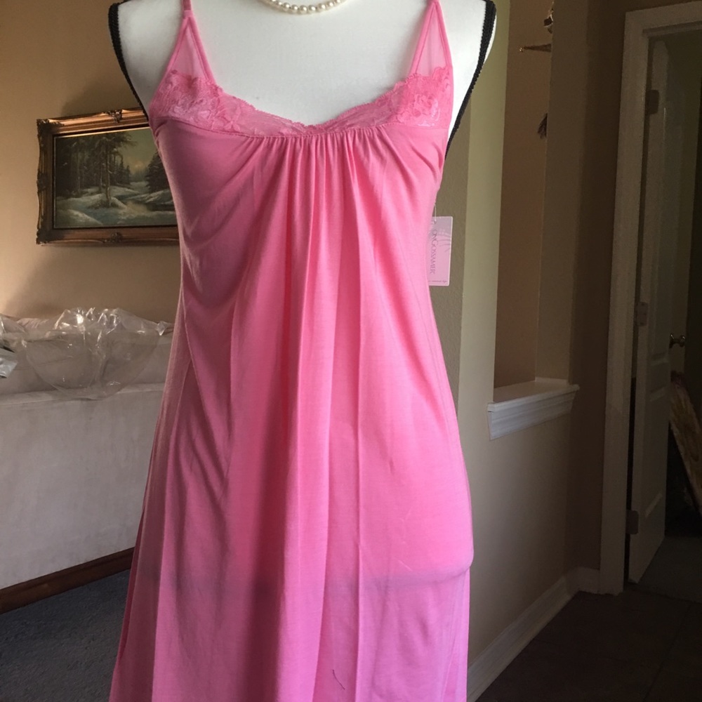 OnGossamer Pink Lace Trim Chemise